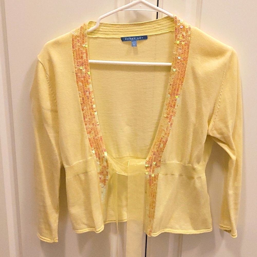 Soft yellow cardigan